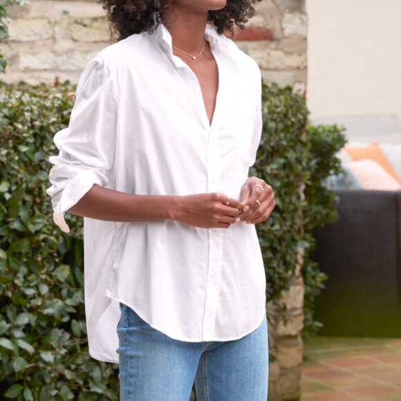 Frank & Eileen White Featherweight Eileen relaxed fit button up shirt size Large - Picture 3 of 6